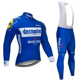 Winter TEAM 2020 QUICKSTEP thermal fleece Cycling JERSEY Blue Bike Pants set mens 20D pads Ropa Ciclismo Cycling wear Maillot Culo4153988