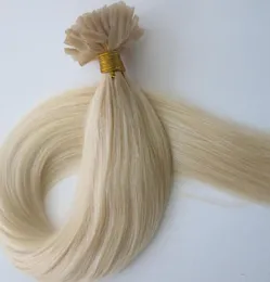 100g 100Strands Nail U Tip Hair Extensions 18 20 22 24inch 60platinum Blonde Pre Bonded Brazilian Indian Human Hair5514678