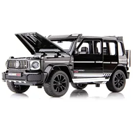 132 Diecast Metal Toy Model Model SUV SUV New G700 High Simulation Sound and Light Pull Back Car Corner Kids Kids Toys LJ29369803