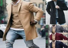 IMCUTE Yeni Varış Moda Men039s Trençkot Sıcak Kıkırdak Ceket Yün Peacoat Uzun Palto Palto Üstler Kış15725713