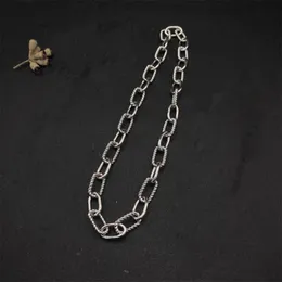 Love necklace luxury jewelry dy designer long silver plated mens designer chain necklace for women fashion round designers brand green pendant zl124 E4