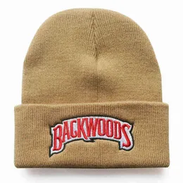 Backwoods Beanie Embroidery Winter Hat Keep暖かい綿帽子の頭蓋骨ビーニーハットヒップホップニットキャップカジュアルラブドロップY2111286o