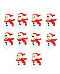 10 PCS Patches de bordado de boneco de neve de Natal para sacos de roupas DIY Ferro em transferência Applique Patch para vestuário costurar em bordado Bad6675422