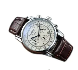 Wielofunkcyjny Zeppelin zegarki męskie marka projektant luksusowy swobodny skórzany kwarc Zegarek biznesowy