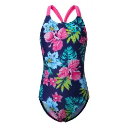 Garnitury Baohulu Toddler Girls Swimsuit kwiatowy strój kąpielowy One Piece Camisole Kąpiec Kącik Slewa bez rękawów kostium pływa