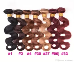 VMAE Body Wave 3 pacchi malesi 99j capelli rossi bordeaux tesse pacchi estensioni vergini dei capelli umani 4 27 30 33 opp5610529