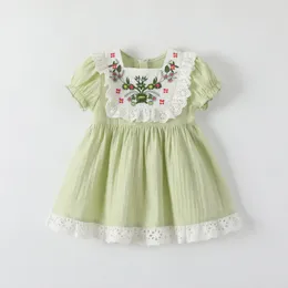 Kinder Baby Mädchen Kleid Sommer grüne Kleidung Kleinkinder Kleidung BABY Kinder Mädchen lila rosa Sommerkleid r0NV #