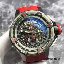 Brand Watch Grestest Wrist Watches RM Wristwatch Rm60-01 Level 5 Titanium Metal Case Date Month Time Flight Back Jump 50mm