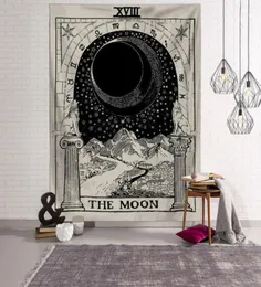 Karta tarot gobelin wisząca astrologia wróżbiarna bedspread plażowa mat tapiz wiedźmia ścienna tapesty 12402189