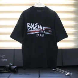 Luksusowe marki Paris Designer Blcg Tshirt z krótkim rękawem Załóż Załoga TEEE TEES MĘŻCZYZNA Kobiety miłośnicy mody mody Oversize Outdoor Streetwear Ubranie odzieży