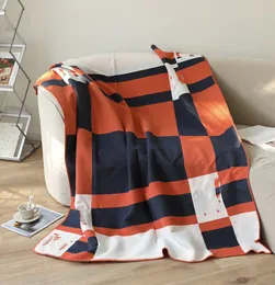 Home Luxury Designer H Orange Blankets H Blanket Design Blanket 130&170cm TOP Selling Big Size Wool lot colors