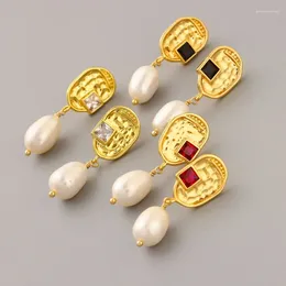 Dangle Earrings LONDANY European And American Brass Cultured Pearl Pendant Fashion Premium