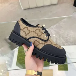 Tasarımcılar Loafers Kadın Dantel Up Ayakkabı Mok platform Sneaker Elbise Moccasins Tuval Derby Ayakkabı Tıknaz Alt Ofis Lady Rubber Lug Sole