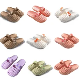 Summer new product slippers designer for women shoes green white pink orange Baotou Flat Bottom Bow slipper sandals fashion-039 womens flat slides GAI outdoor shoes