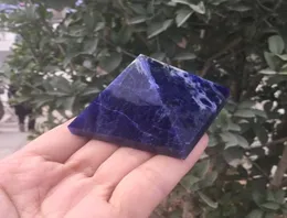 Piramide di cristallo di sodalite blu naturale piramide di pietre preziose piramide di cristalli di quarzo lucidati guarigione piramidale come regalo4646983