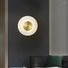 Wandleuchte Kupfer Luxus Nordic Kreativität Moderne Schlafzimmer Dekoration Studie Licht Energiesparende Luminaria Innenbeleuchtung EK50WL