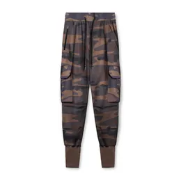 Camo joggers sweatpants رجال السراويل البضائع غير الرسمية للياقة البدنية الجافة الجافة سراويل رفيعة