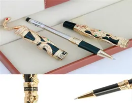 Yüksek kaliteli jinhao yılan metal tükenmiş kalem 05mm nib rollerball kalem altın iş ofis malzemeleri kırtasiye1202562