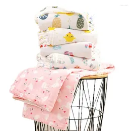 Blankets 6 Layers Muslin Quilt Born Receiving Blanket Muselina Bambu Swaddles Mousseline Infant Swaddle Wrap Flokati 110 110cm