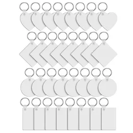 Брелки, 36 шт., пустые наборы для сублимации с теплопередачей, брелок из МДФ DIY1524