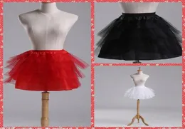 Whole Short Petticoats For Bridal Gowns KneeLength Red White Black Underskirt Tutu Gowns Without Hoops Crinoline Ball Gown Pe627787958549