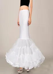 Цельная мягкая кринолиновая юбка-русалка, размер, белые свадебные комбинезоны, масштабируемые свадебные аксессуары с рюшами, в наличии9111464