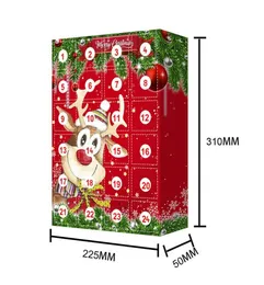 Julleksak 24 dagar advent kalender Countdown Keychain Blind Box Xmas Tree Hanging Pendant Decoration Kids Surprise Gifts5284512