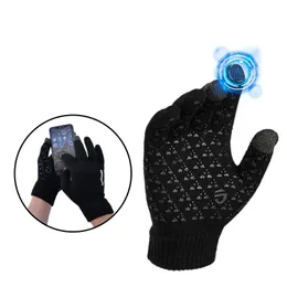 Designer-Touchscreen-Strickhandschuhe, warme Winterhandschuhe, flauschige Touchscreen-Männer, Outdoor, Radfahren, Fahren, All-Finger-Handschuh, 1 Paar