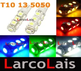 100 шт. T10 13 SMD 5050 3 чипа светодиодная лампа 194 168 W5W 13 светодиодных ламп 184 192 193 259 2808500049