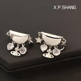 Дизайнерские серьги VivieneWestwoods Asciutto Rete French Show West Empress Dowager Star Earrings High End Style S925 Серьги