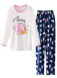 2020 herbst Mode Kinder Pyjamas Set Rosa Baby Kleidung Lila Pyjamas Für Mädchen Jungen Kleidung Kinder Nachtwäsche Für 412 alter Y20097813329