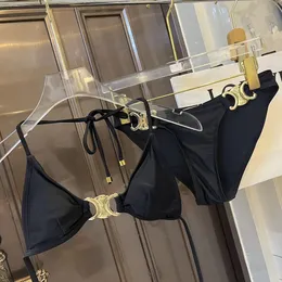 Bikinis set mayo mayo cel tasarımcı bikinis lüks mayo metal strappy yular bikini kadın mayolar kadın mayolar