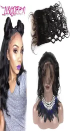 Virgin Hair Indian Body Wave 360 ​​Lace Frontal Obrecised Frontal Stängning Skönhet Hårförlängningar Body Wave Natural Frontals70273347583850