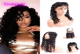 Malaysian 360 Lace Frontal Deep Wave Pre Plucked 1024inch Virgin Hair 70100gpiece Natural Color1899871