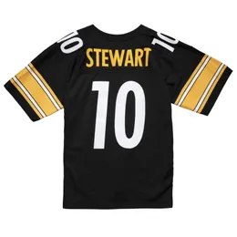 Stitched football Jersey 10 Kordell Stewart 2001 white black mesh retro Rugby jerseys Men Women and Youth S-6XL