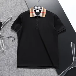 92 Nova Moda Londres Inglaterra Polos Camisas Mens Designers Polo Camisas High Street Bordado Impressão Camiseta Homens Verão Algodão Casual Camisetas # 162