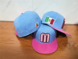 Messico Cappelli aderenti Berretti da baseball Moda Hip Hop Taglia Osso per uomo Donna Lettera M Completamente chiuso Gorras Alta qualità 240223