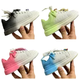 2024 Top Casual Designer Leather Lace Up Kids Shoes Fashion Platform Sneakers Hotshoesapp Veet Suede Size EUR 26-37