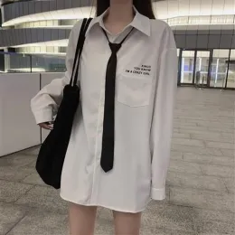 Abiti Primavera/Estate Jk Uniforme Stile College Set di Abiti Ragazza Camicia Bianca a Maniche Lunghe a Vita Alta Gonna a Pieghe Due Pezzi Y2k Donna Top