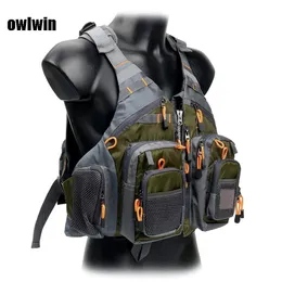Owlwin life vest life jacket fishing outdoor sport flying men respiratory jacket safety vest survival utility vest 240219