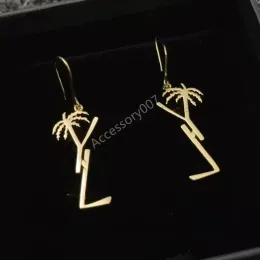 Designer smycken earingdesigner kvinnors guldbokstäver palm trim metall premium märke örhängen en överraskande gåva till din flickvän smycken