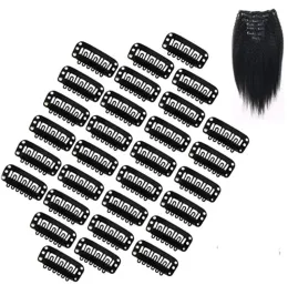 1.3 inç saç uzatma klipsleri DIY kafa aksesuarları peruk tüyleri uzantılar klips 6 diş 3.2cm siyah bej koyu açık kahverengi ücretsiz gemi 1000 pcs klip de extension de cabello