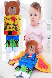 Nya baby leksaker Tidig kognitiv utbildningsdukstudie bär på knappen Dragknapp Lace Up Kids Life Skill Cloth Toy8093925