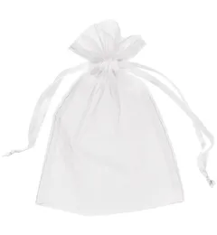 100pcs White Organza Paking Torby torebki biżuterii Favours świąteczne imprezowe torba na imprezę 16 x 22 cm 62 x 86 cali 8087410