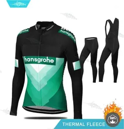 Abbigliamento da ciclismo da uomo Pro Team Boraing Maglia invernale a maniche lunghe Set Hansgrohe Ciclismo Uninform Abbigliamento in pile termico17504725