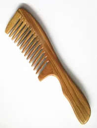 1 pçs artesanal de madeira sândalo dente largo pente de madeira cabeça natural massageador pentes de cabelo cuidados com o cabelo new3323128