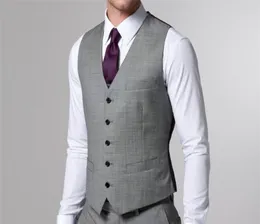 Feito sob encomenda cinza casamento noivo coletes noivo homem colete formal masculino terno colete novo sytle 20188918365