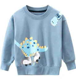 2020 Wiosenna jesień Dzieci Bluzy Neutralne dzieci Pullover Boys Płot Kreskówka Dinozaur Oneck Baby Owewear Tops 27Y4904719