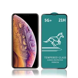 Vetro temperato a copertura totale per iPhone 12 11 pro max Porte per schermo in vetro temperato per iPhone XR XS 8plus SE Custodia in vetro friendly