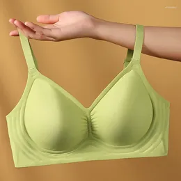 Bras Naked Seamless Women Lingerie Jelly Soft Support Semi Fixed Cup Adjustable Anti Sagging No Steel Ring Comfortable Thin Bra